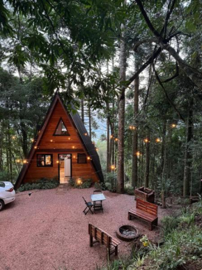 Cabanas da Mata Com Vista para as Montanhas na Serra Gaúcha